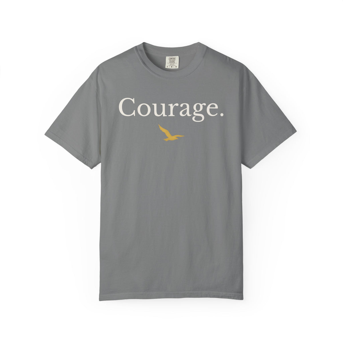 COURAGE. Comfort Colors® Unisex Tee — Minimalist Inspirational Graphic