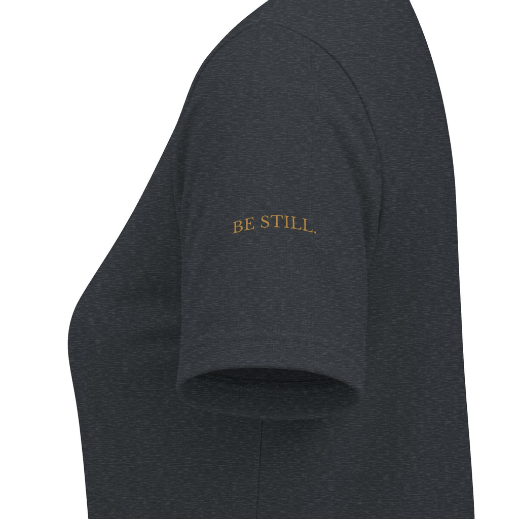 Be Still. Women’s V-Neck Tee — Signature STL Rooted Design