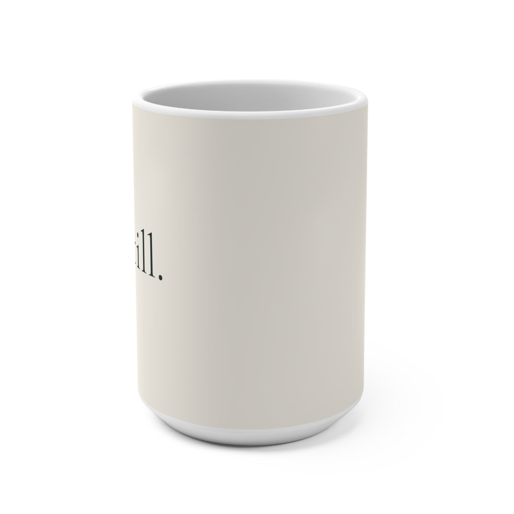 Be Still 15oz Ceramic Mug — Inspirational Coffee Cup with Minimal Bird Design