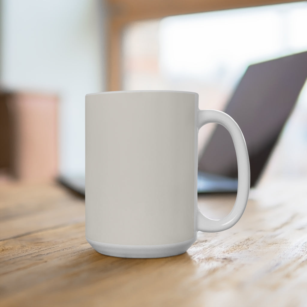 Be Still 15oz Ceramic Mug — Inspirational Coffee Cup with Minimal Bird Design
